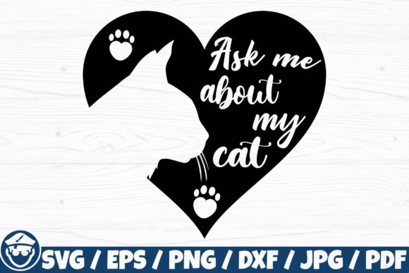 Ask Me About My Cat Silhouette Review for Embroidery Projects