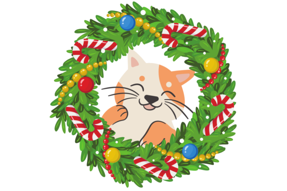 Cute Cat in a Christmas Wreath Embroidery Review