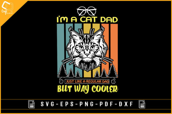 Embroidery Design for Dad Who Loves Cat