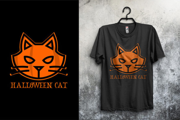 Halloween Cat T Shirt Design Template Review