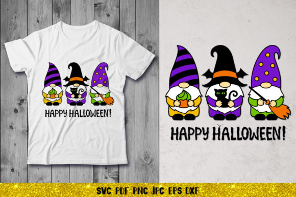 Halloween Gnomes SVG for Embroidery Projects