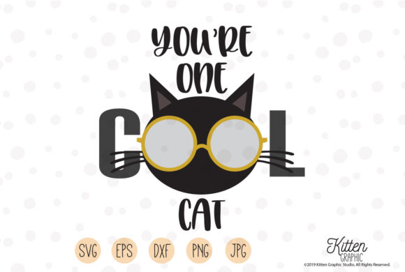 You're One Cool Cat Embroidery Design